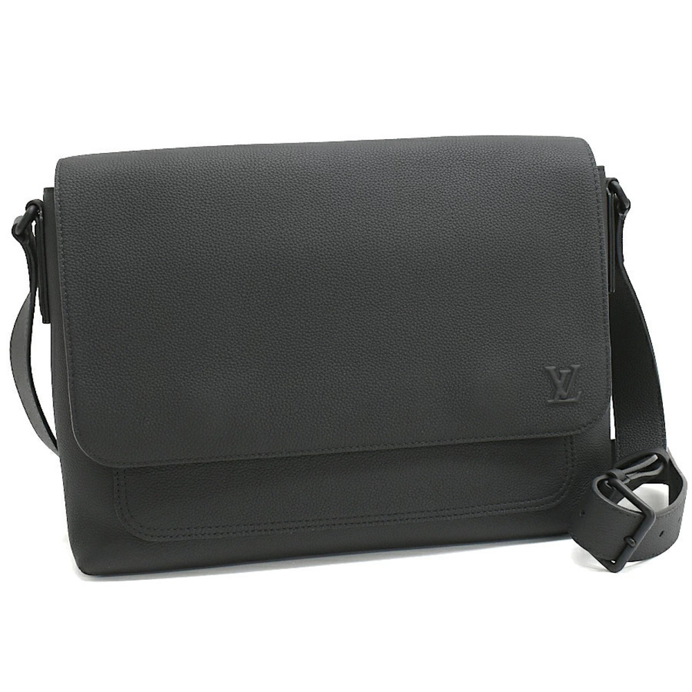 Louis Vuitton Speed Messenger Bag Shoulder Aerogram Leather Noir Black